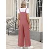 image:imageANRABESS Overalls for Women 2026 Summer Casual Loose One Piece Outfits Baggy Wide Leg Jumpers Lightweight Comfy RompersRust