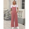 image:imageANRABESS Overalls for Women 2026 Summer Casual Loose One Piece Outfits Baggy Wide Leg Jumpers Lightweight Comfy RompersRust
