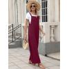 image:imageANRABESS Overalls for Women 2026 Summer Casual Loose One Piece Outfits Baggy Wide Leg Jumpers Lightweight Comfy RompersWine Red