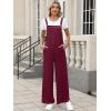 image:imageANRABESS Overalls for Women 2026 Summer Casual Loose One Piece Outfits Baggy Wide Leg Jumpers Lightweight Comfy RompersWine Red