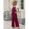 image:imageANRABESS Overalls for Women 2026 Summer Casual Loose One Piece Outfits Baggy Wide Leg Jumpers Lightweight Comfy RompersWine Red