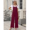 image:imageANRABESS Overalls for Women 2026 Summer Casual Loose One Piece Outfits Baggy Wide Leg Jumpers Lightweight Comfy RompersWine Red