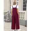 image:imageANRABESS Overalls for Women 2026 Summer Casual Loose One Piece Outfits Baggy Wide Leg Jumpers Lightweight Comfy RompersWine Red
