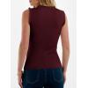 image:imageANRABESS Ribbed Tank Tops for Women Crew Neck Ruffle Sweater Vest Cute Sleeveless Shirts 2026 Summer Business Casual OutfitsDeep Red