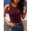 image:imageANRABESS Ribbed Tank Tops for Women Crew Neck Ruffle Sweater Vest Cute Sleeveless Shirts 2026 Summer Business Casual OutfitsDeep Red