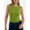 image:imageANRABESS Ribbed Tank Tops for Women Crew Neck Ruffle Sweater Vest Cute Sleeveless Shirts 2026 Summer Business Casual OutfitsGrass