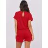 image:imageANRABESS Rompers for Women Summer 2026 Casual Dressy One Piece Tshirt Short Pants Jumpsuit Beach Vacation Outfit Clothes04 Red