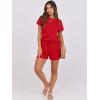 image:imageANRABESS Rompers for Women Summer 2026 Casual Dressy One Piece Tshirt Short Pants Jumpsuit Beach Vacation Outfit Clothes04 Red