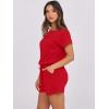 image:imageANRABESS Rompers for Women Summer 2026 Casual Dressy One Piece Tshirt Short Pants Jumpsuit Beach Vacation Outfit Clothes04 Red
