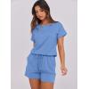 image:imageANRABESS Rompers for Women Summer 2026 Casual Dressy One Piece Tshirt Short Pants Jumpsuit Beach Vacation Outfit Clothes04 Sky