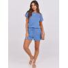 image:imageANRABESS Rompers for Women Summer 2026 Casual Dressy One Piece Tshirt Short Pants Jumpsuit Beach Vacation Outfit Clothes04 Sky