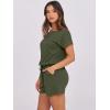 image:imageANRABESS Rompers for Women Summer 2026 Casual Dressy One Piece Tshirt Short Pants Jumpsuit Beach Vacation Outfit ClothesArmy Green