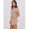 image:imageANRABESS Rompers for Women Summer 2026 Casual Dressy One Piece Tshirt Short Pants Jumpsuit Beach Vacation Outfit ClothesKhaki