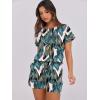 image:imageANRABESS Rompers for Women Summer 2026 Casual Dressy One Piece Tshirt Short Pants Jumpsuit Beach Vacation Outfit ClothesLeaf