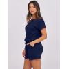 image:imageANRABESS Rompers for Women Summer 2026 Casual Dressy One Piece Tshirt Short Pants Jumpsuit Beach Vacation Outfit ClothesNavy Blue
