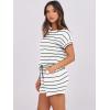 image:imageANRABESS Rompers for Women Summer 2026 Casual Dressy One Piece Tshirt Short Pants Jumpsuit Beach Vacation Outfit ClothesWhite Black