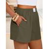 image:imageANRABESS Shorts for Women Summer Beach Cover Ups Casual High Waist Flowy Wide Leg 2026 Spring Vacation Lounge ShortsArmy Green