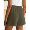 image:imageANRABESS Shorts for Women Summer Beach Cover Ups Casual High Waist Flowy Wide Leg 2026 Spring Vacation Lounge ShortsArmy Green
