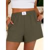 image:imageANRABESS Shorts for Women Summer Beach Cover Ups Casual High Waist Flowy Wide Leg 2026 Spring Vacation Lounge ShortsArmy Green