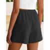 image:imageANRABESS Shorts for Women Summer Beach Cover Ups Casual High Waist Flowy Wide Leg 2026 Spring Vacation Lounge ShortsBlack