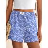 image:imageANRABESS Shorts for Women Summer Beach Cover Ups Casual High Waist Flowy Wide Leg 2026 Spring Vacation Lounge ShortsBlue White Floral