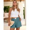 image:imageANRABESS Shorts for Women Summer Beach Cover Ups Casual High Waist Flowy Wide Leg 2026 Spring Vacation Lounge ShortsLake
