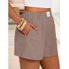 image:imageANRABESS Shorts for Women Summer Beach Cover Ups Casual High Waist Flowy Wide Leg 2026 Spring Vacation Lounge ShortsLight Camel