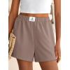 image:imageANRABESS Shorts for Women Summer Beach Cover Ups Casual High Waist Flowy Wide Leg 2026 Spring Vacation Lounge ShortsLight Camel