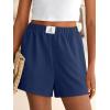 image:imageANRABESS Shorts for Women Summer Beach Cover Ups Casual High Waist Flowy Wide Leg 2026 Spring Vacation Lounge ShortsNavy Blue