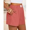 image:imageANRABESS Shorts for Women Summer Beach Cover Ups Casual High Waist Flowy Wide Leg 2026 Spring Vacation Lounge ShortsOrange Red