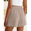 image:imageANRABESS Shorts for Women Summer Beach Cover Ups Casual High Waist Flowy Wide Leg 2026 Spring Vacation Lounge ShortsParchment