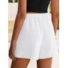 image:imageANRABESS Shorts for Women Summer Beach Cover Ups Casual High Waist Flowy Wide Leg 2026 Spring Vacation Lounge ShortsWhite
