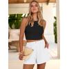 image:imageANRABESS Shorts for Women Summer Beach Cover Ups Casual High Waist Flowy Wide Leg 2026 Spring Vacation Lounge ShortsWhite