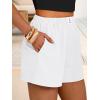 image:imageANRABESS Shorts for Women Summer Beach Cover Ups Casual High Waist Flowy Wide Leg 2026 Spring Vacation Lounge ShortsWhite