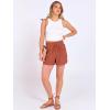 image:imageANRABESS Shorts for Women Summer Casual High Waist Drawstring Comfy Dressy Lounge 2026 Beach Vacation Shorts with PocketsOrange Red