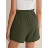 image:imageANRABESS Shorts for Women Summer Casual High Waisted Wide Leg Drawstring Lounge Shorts Comfy 2026 Beach Vacation ClothesArmy Green