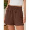 image:imageANRABESS Shorts for Women Summer Casual High Waisted Wide Leg Drawstring Lounge Shorts Comfy 2026 Beach Vacation ClothesCoffee
