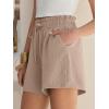 image:imageANRABESS Shorts for Women Summer Casual High Waisted Wide Leg Drawstring Lounge Shorts Comfy 2026 Beach Vacation ClothesLight Camel