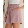 image:imageANRABESS Shorts for Women Summer Casual High Waisted Wide Leg Drawstring Lounge Shorts Comfy 2026 Beach Vacation ClothesPink
