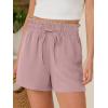 image:imageANRABESS Shorts for Women Summer Casual High Waisted Wide Leg Drawstring Lounge Shorts Comfy 2026 Beach Vacation ClothesPink