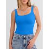 image:imageANRABESS Tank Top for Women Summer 2026 Double Lined Sleeveless Square Neck Basic Tight Workout Tees ShirtsBlue