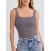 image:imageANRABESS Tank Top for Women Summer 2026 Double Lined Sleeveless Square Neck Basic Tight Workout Tees ShirtsGrey Purple