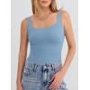 image:imageANRABESS Tank Top for Women Summer 2026 Double Lined Sleeveless Square Neck Basic Tight Workout Tees ShirtsLight Blue