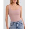 image:imageANRABESS Tank Top for Women Summer 2026 Double Lined Sleeveless Square Neck Basic Tight Workout Tees ShirtsLight Pink