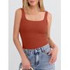 image:imageANRABESS Tank Top for Women Summer 2026 Double Lined Sleeveless Square Neck Basic Tight Workout Tees ShirtsOrange