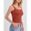 image:imageANRABESS Tank Top for Women Summer 2026 Double Lined Sleeveless Square Neck Basic Tight Workout Tees ShirtsOrange