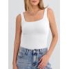 image:imageANRABESS Tank Top for Women Summer 2026 Double Lined Sleeveless Square Neck Basic Tight Workout Tees ShirtsWhite