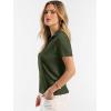image:imageANRABESS Women Short Sleeve Sweater Wool Blend Polo V Neck Shirts Summer Dressy Top Business Casual Spring Vacation ClothesArmy Green