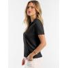 image:imageANRABESS Women Short Sleeve Sweater Wool Blend Polo V Neck Shirts Summer Dressy Top Business Casual Spring Vacation ClothesBlack