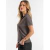 image:imageANRABESS Women Short Sleeve Sweater Wool Blend Polo V Neck Shirts Summer Dressy Top Business Casual Spring Vacation ClothesDrak Taupe